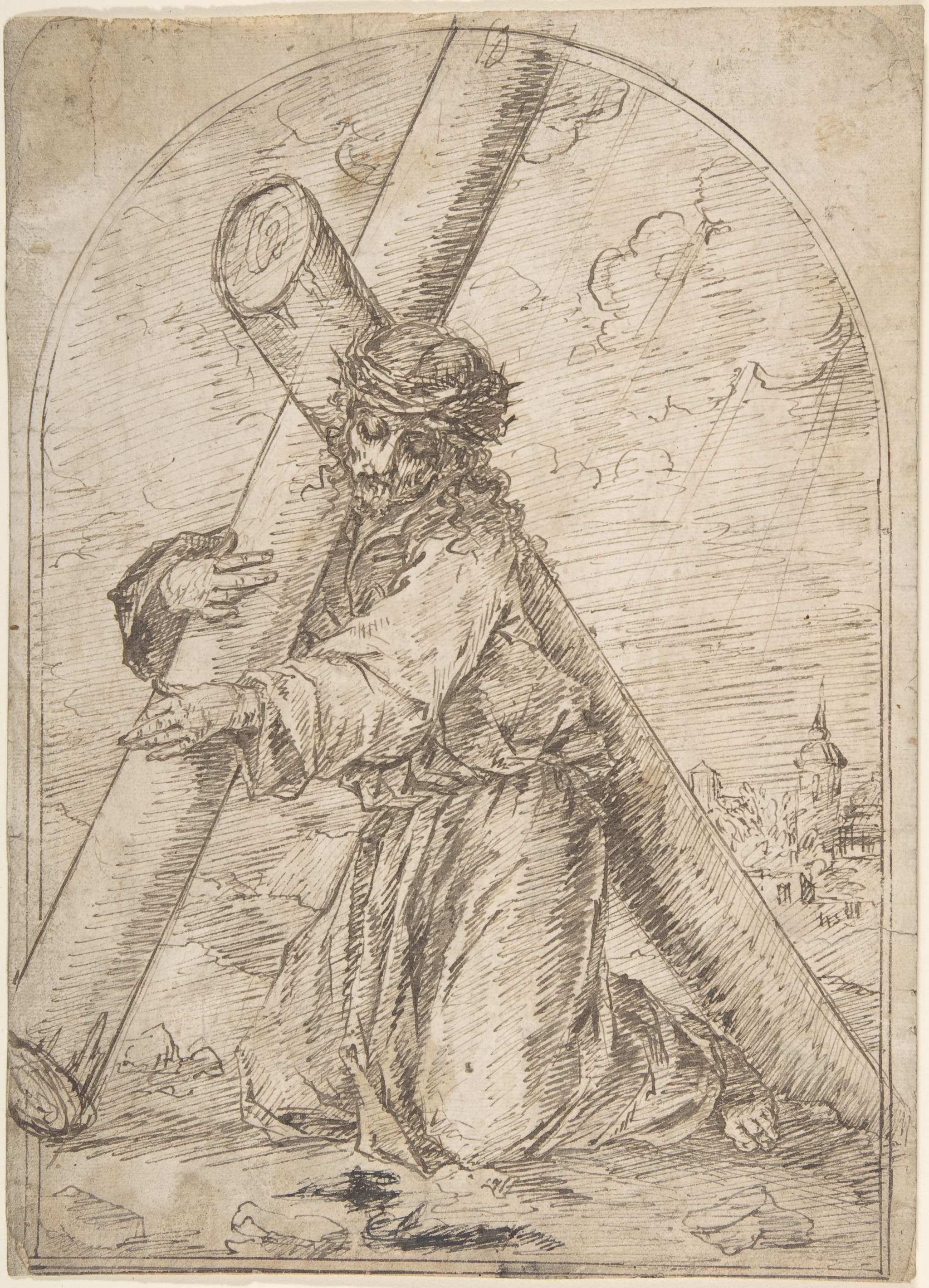 Christ Kneeling, Carrying the Cross