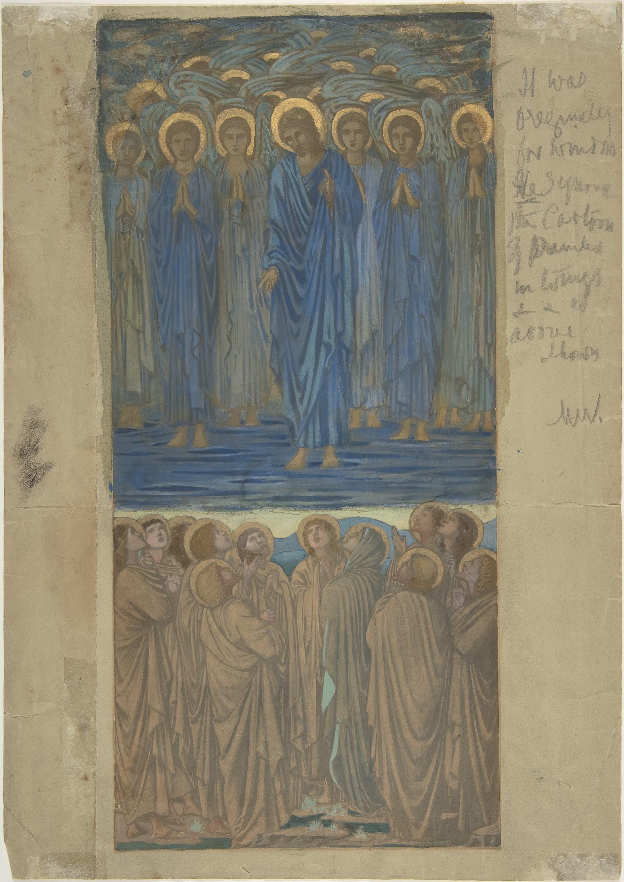 Ascension of Christ (Acts I, 1–9): study for stained-glass window