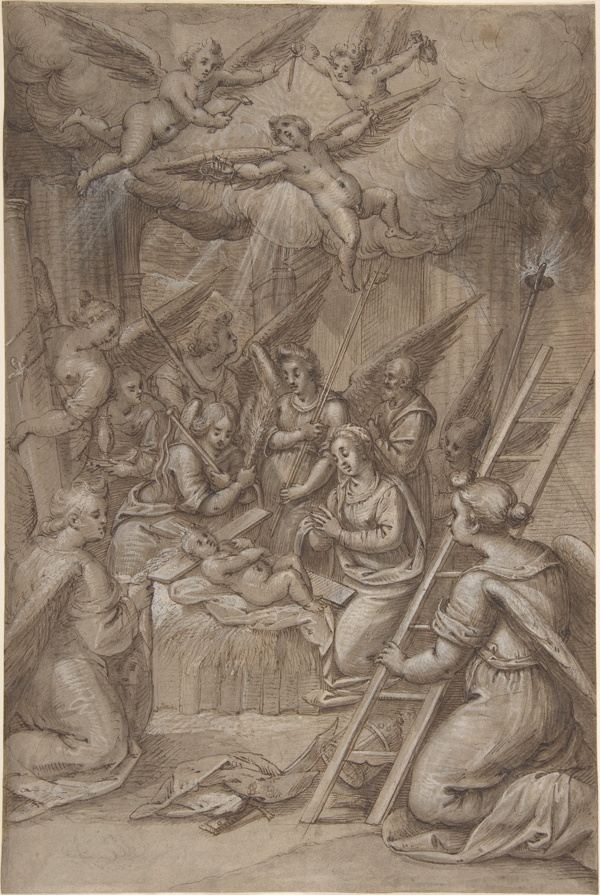 The Christ Child Adored by Angels