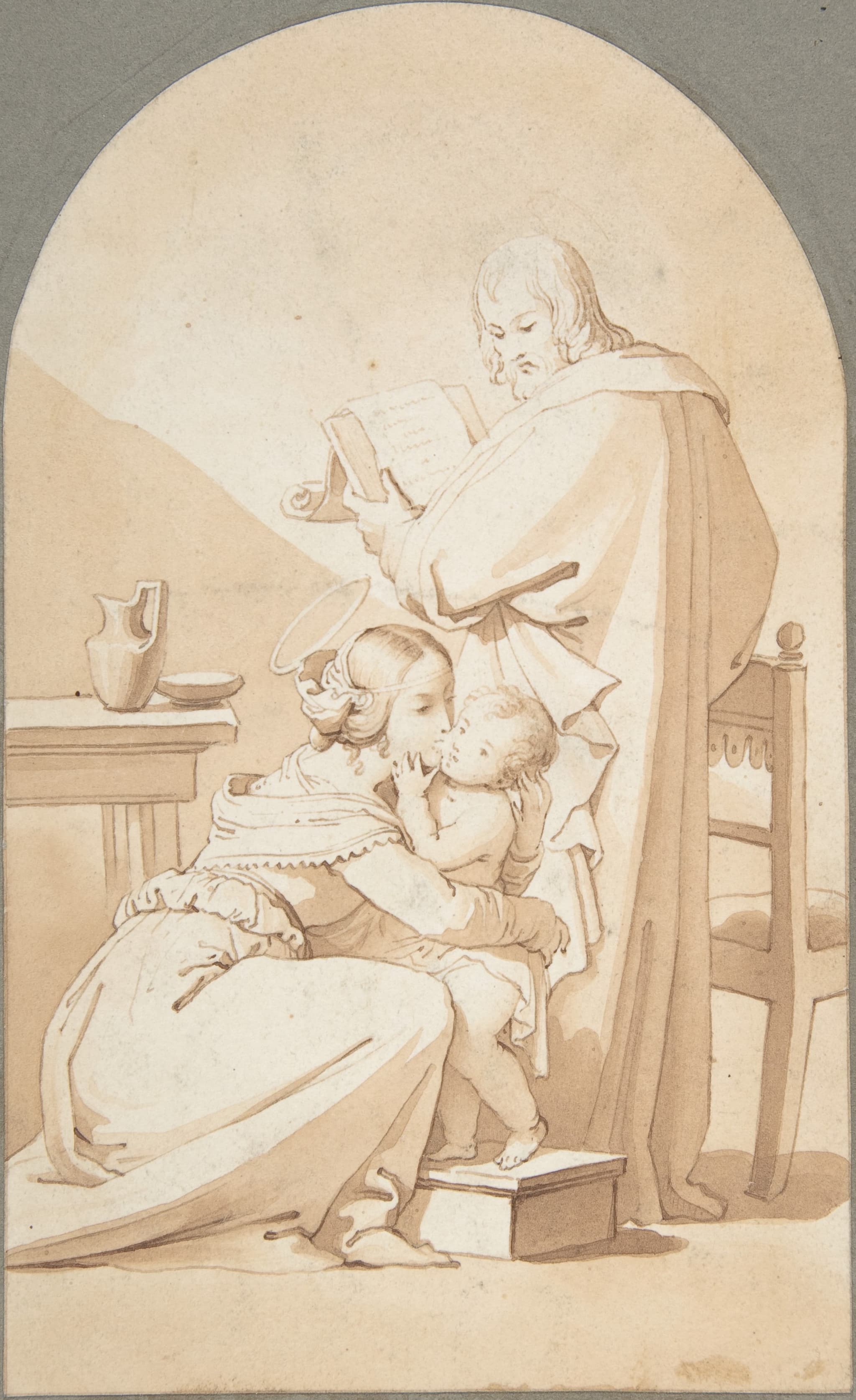 The Holy Family in an Interior