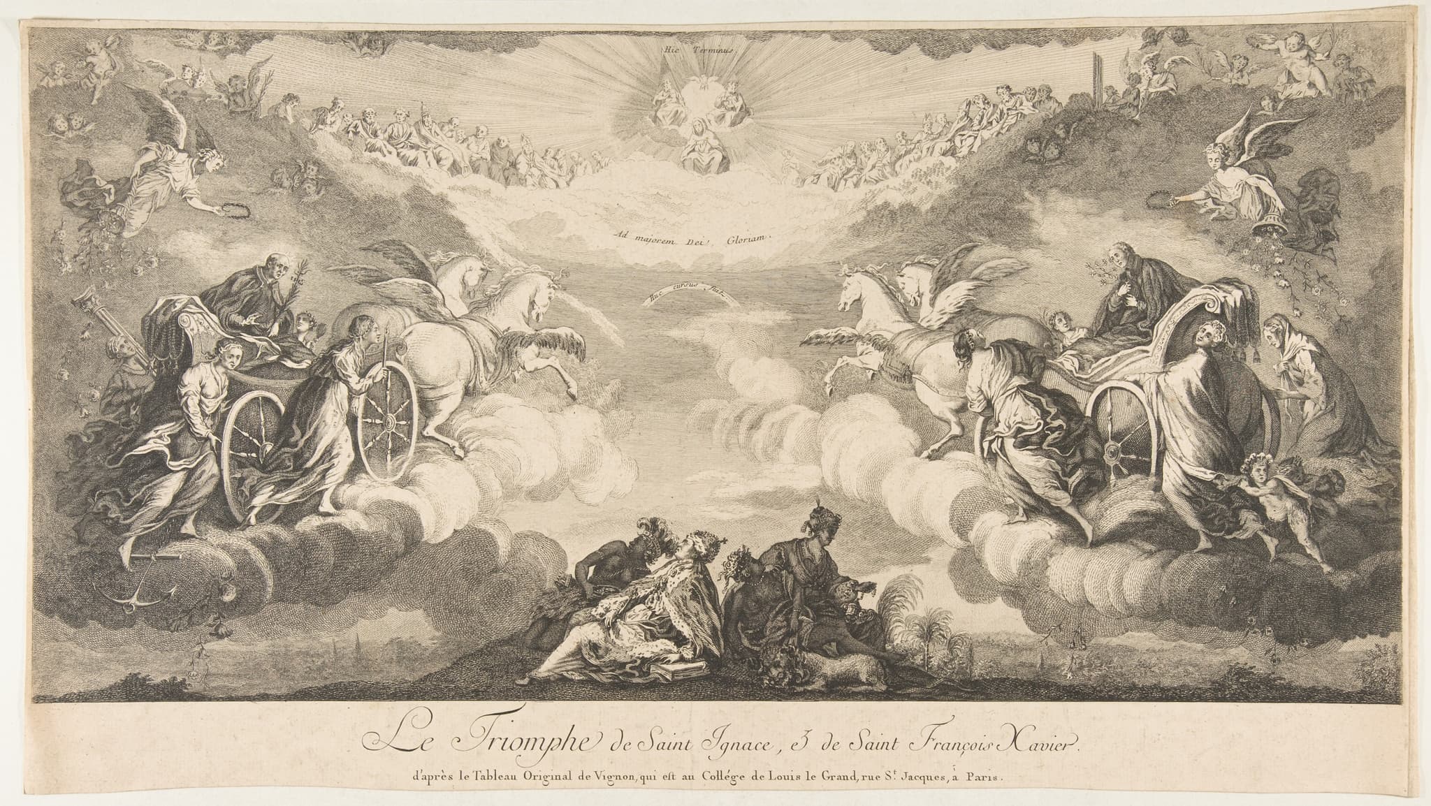 Triumph of Saint Ignatius and Saint Francis Xavier (Le Triomphe de Saint Ignace et de Saint François Xavier qui est au Collége de Louis le Grand...Paris)