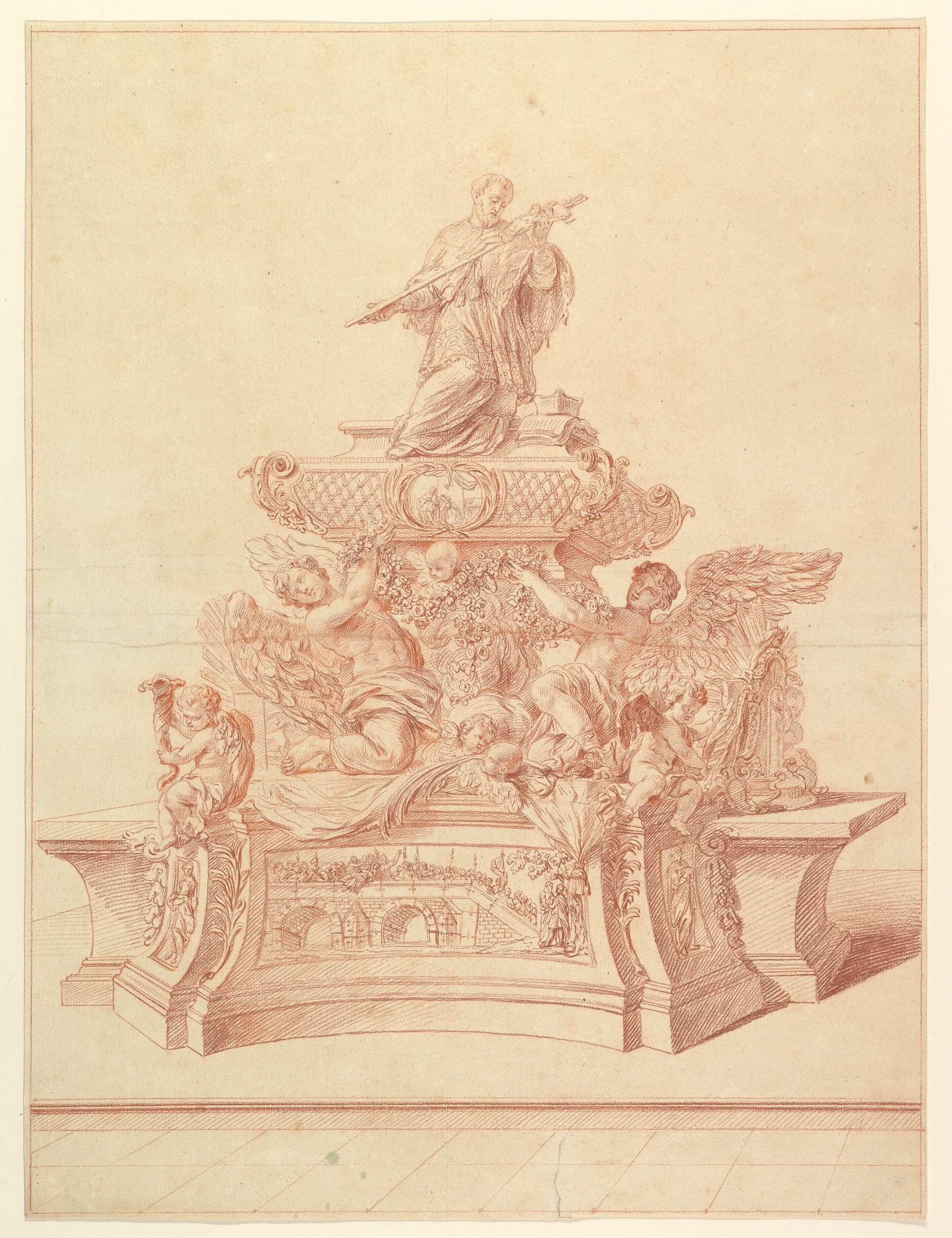 The Silver Tomb of St. John Nepomuk in the Cathedral of St. Veit's Prague, designed by Fischer von Erlach, 1729