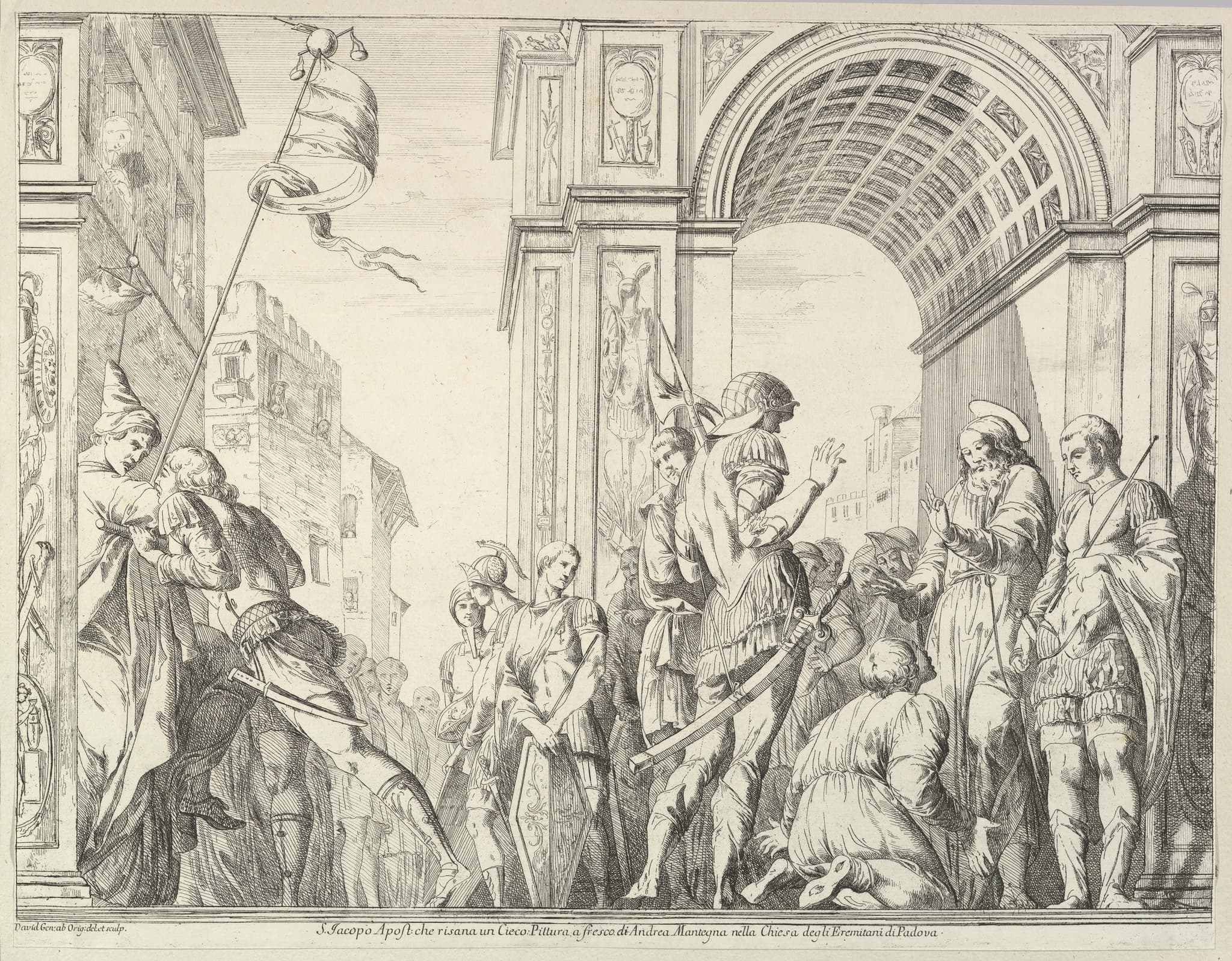 Saint James Cures a Blind Man, from "The Story of Saints James and Christopher in the Eremitani Chapel"