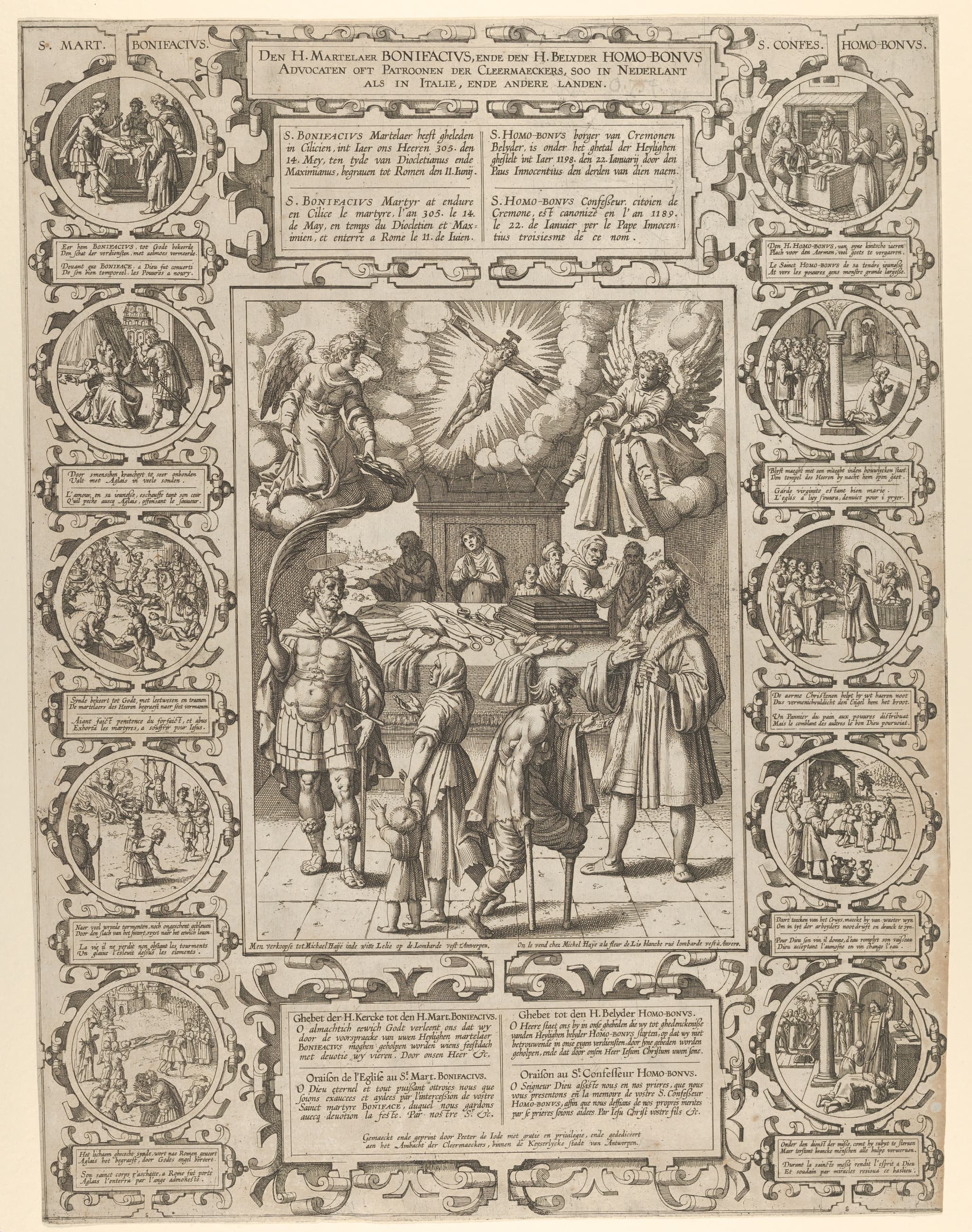 St. Bonifacius and St. Homobonus, Patron Saints of Tailors