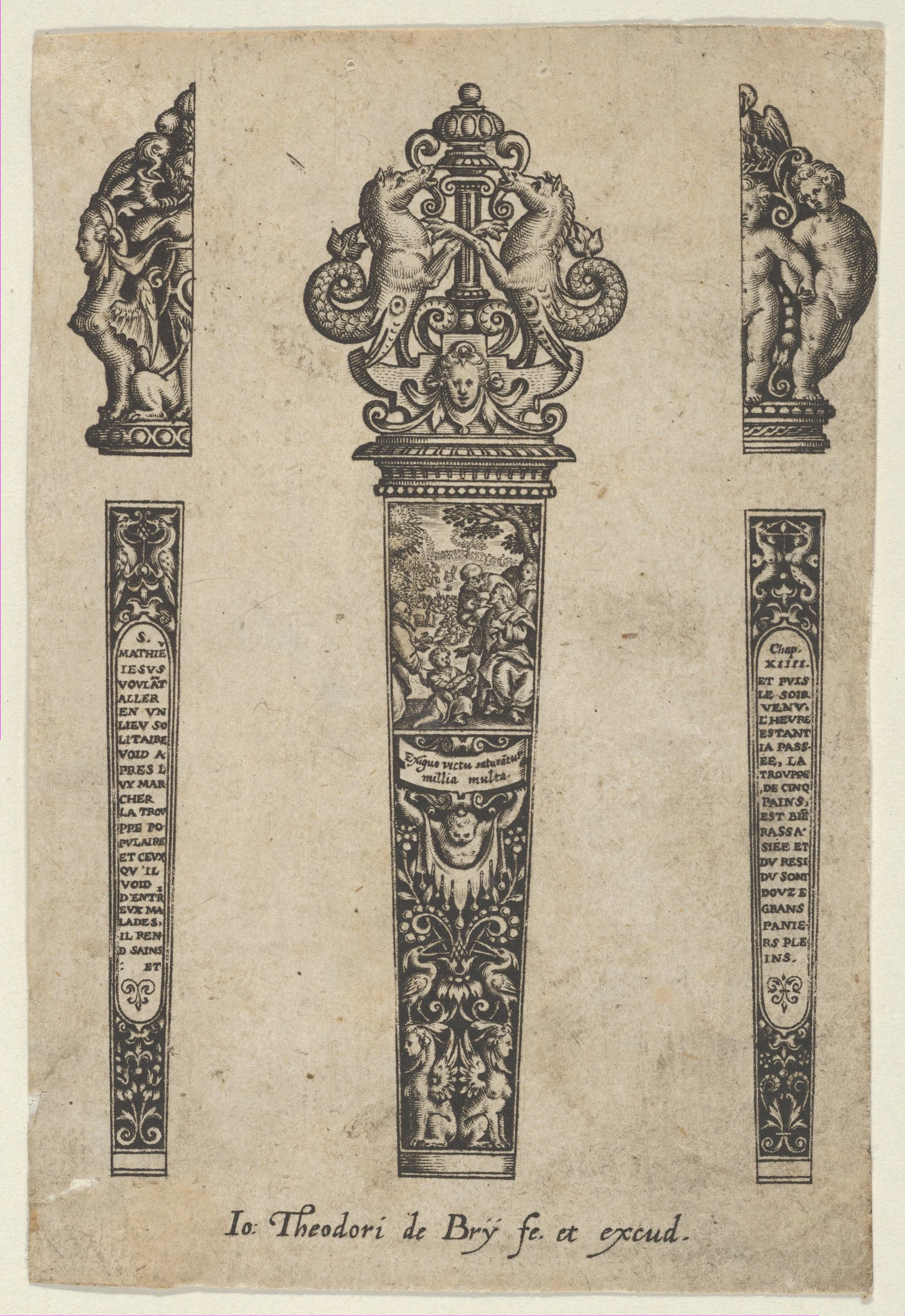 Design for a Knife Handle with the Sermon on the Mount