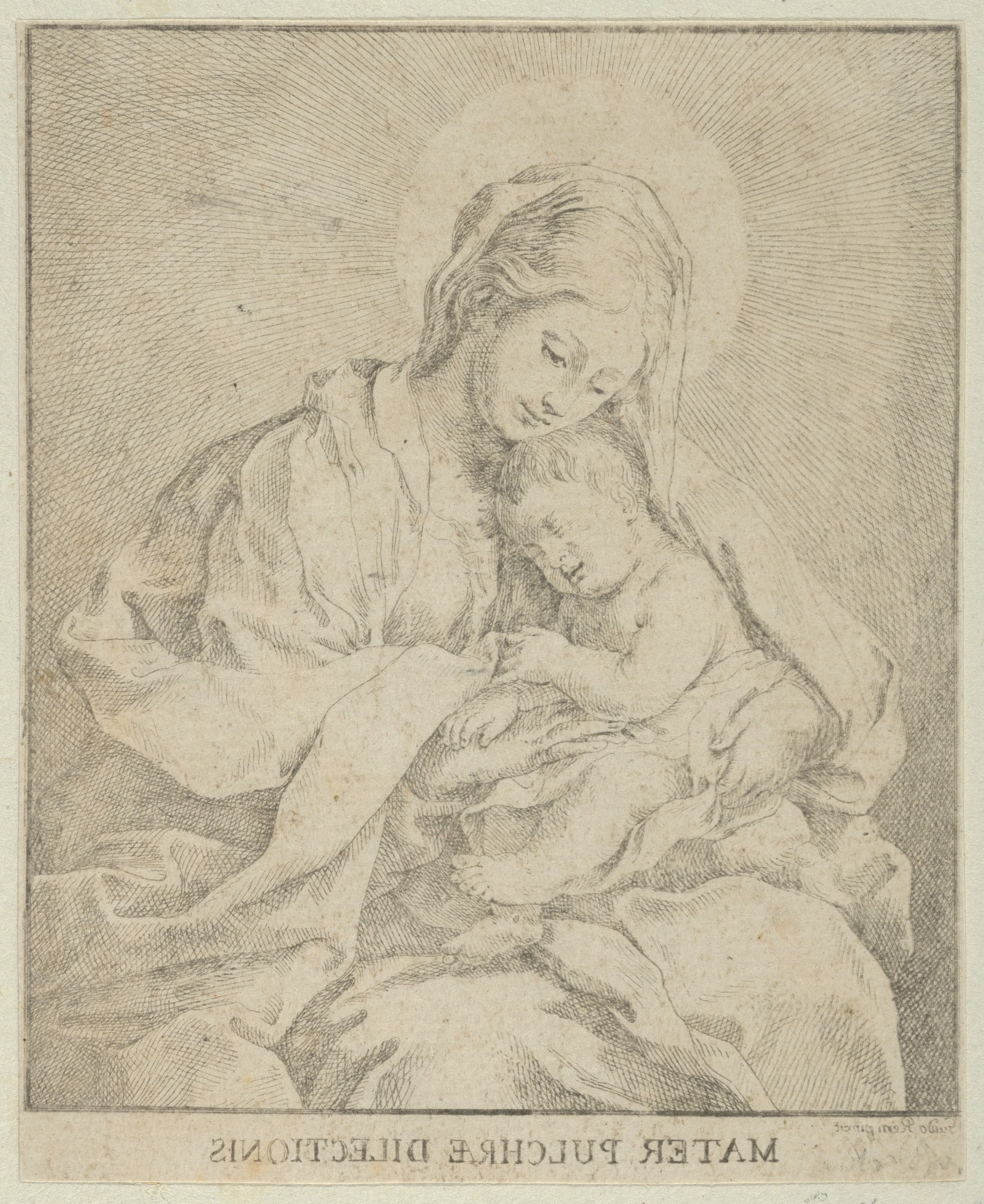 The Virgin holding the infant Christ, after Reni