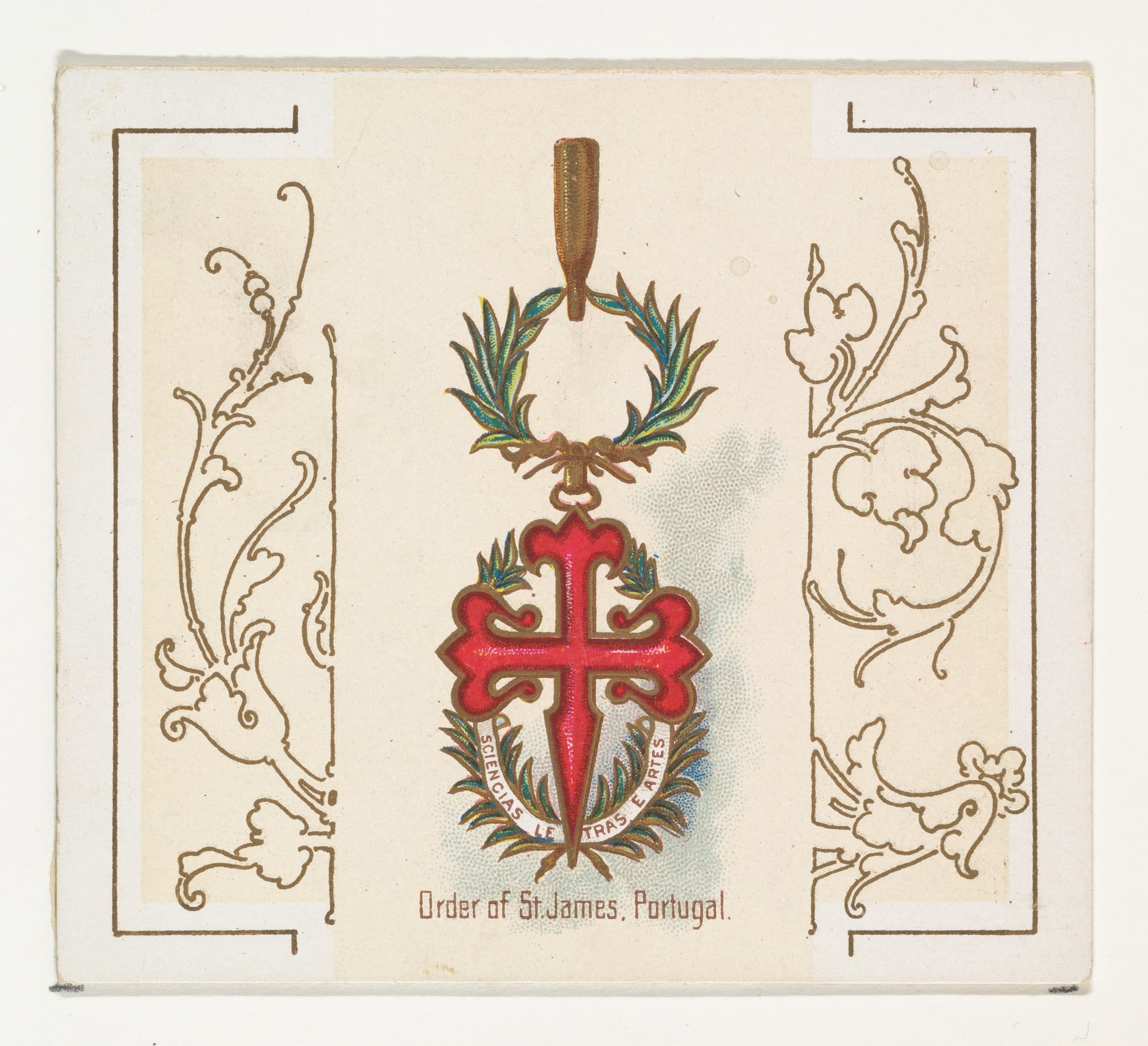 Order of Saint James, Portugal, from the World's Decorations series (N44) for Allen & Ginter Cigarettes