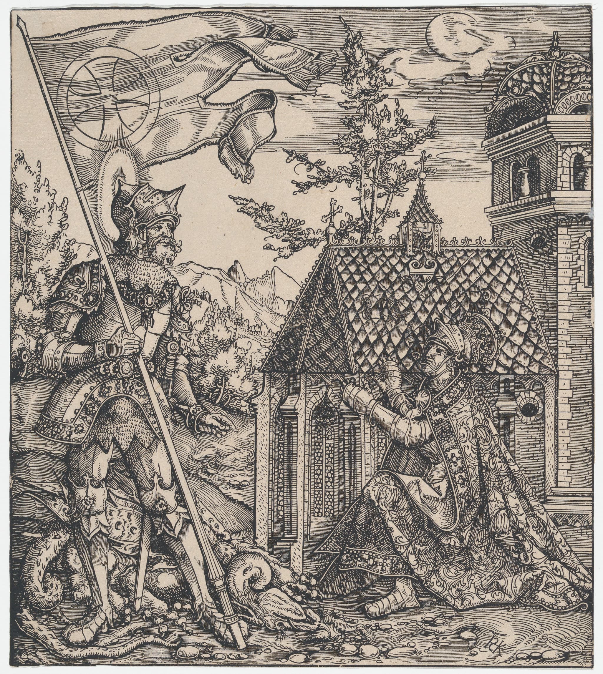 St George as the Emperor's Patron Saint, from "The Habsburg Saints" (Images de Saints et de Saints Issus de la Famille de L'Emperor Maximilian I)