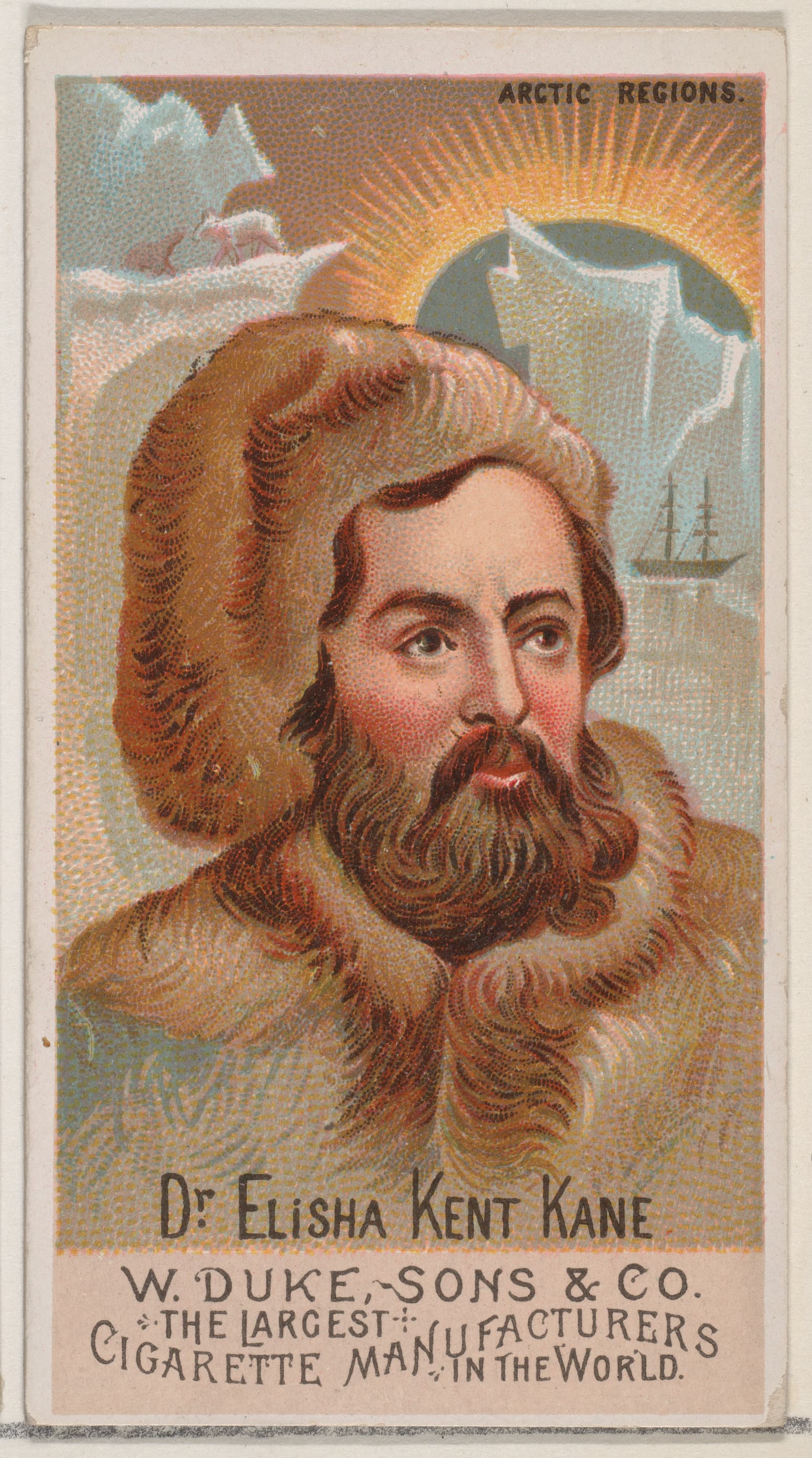Dr. Elisha Kent Kane, from the series Great Americans (N76) for Duke brand cigarettes