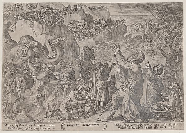 Plate 8: The Egyptians Drowning in the Red Sea, from "The Battles of the Old Testament"