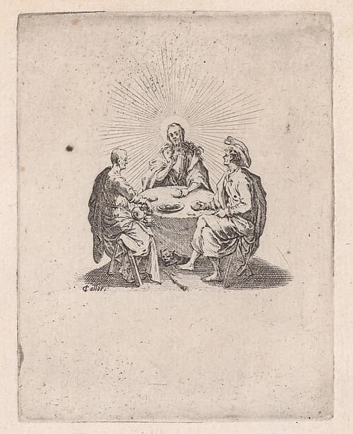 Le Souper d'Emmaüs appelé aussi Les Disciples d'Emmaüs (The Supper at Emmaus, also called the Disciples of Emmaus), from "Les Quatre Banquets" (The Four Feasts)