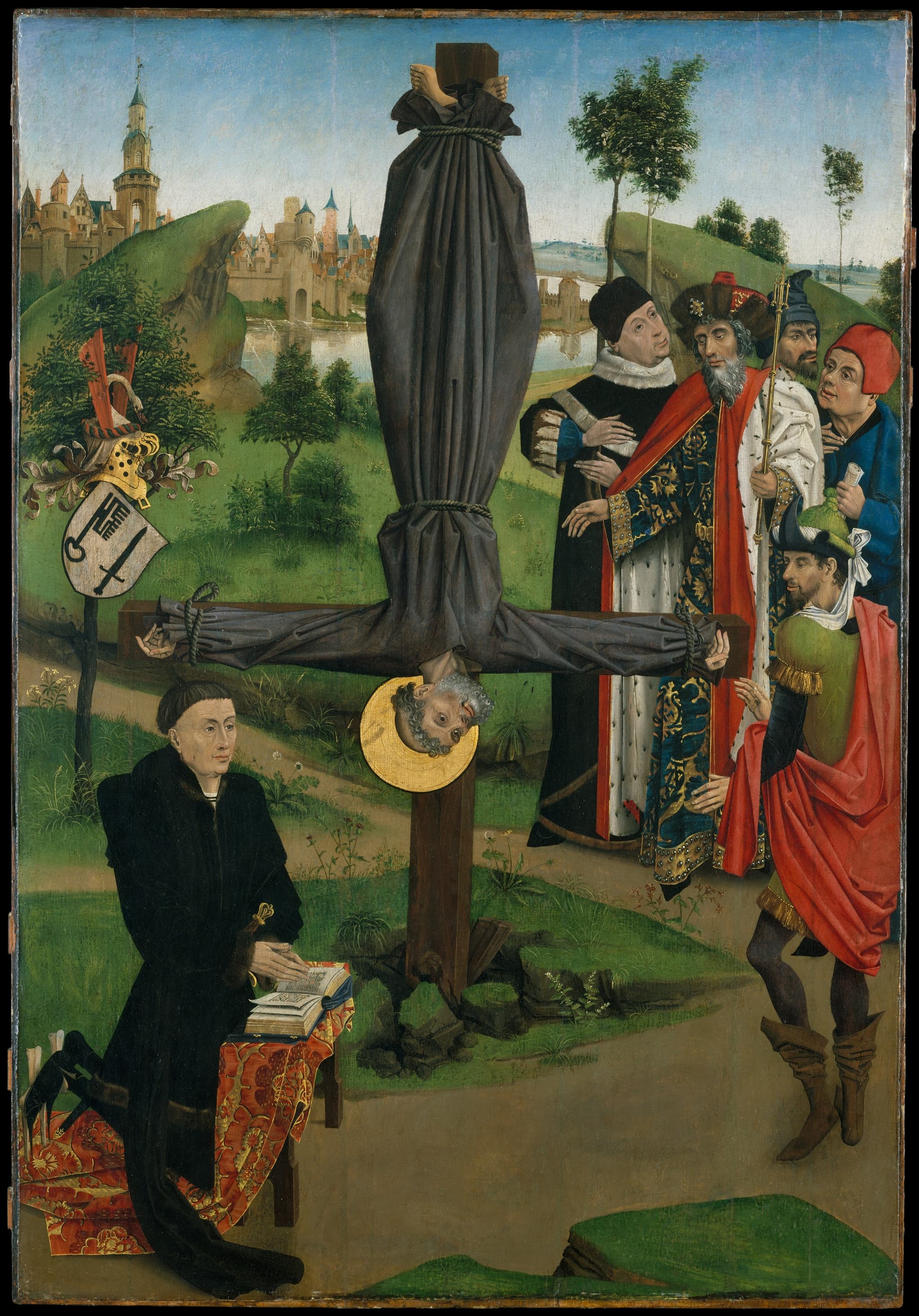 The Crucifixion of Saint Peter with a Donor; The Legend of Saint Anthony Abbot with a Donor;  The Annunciation