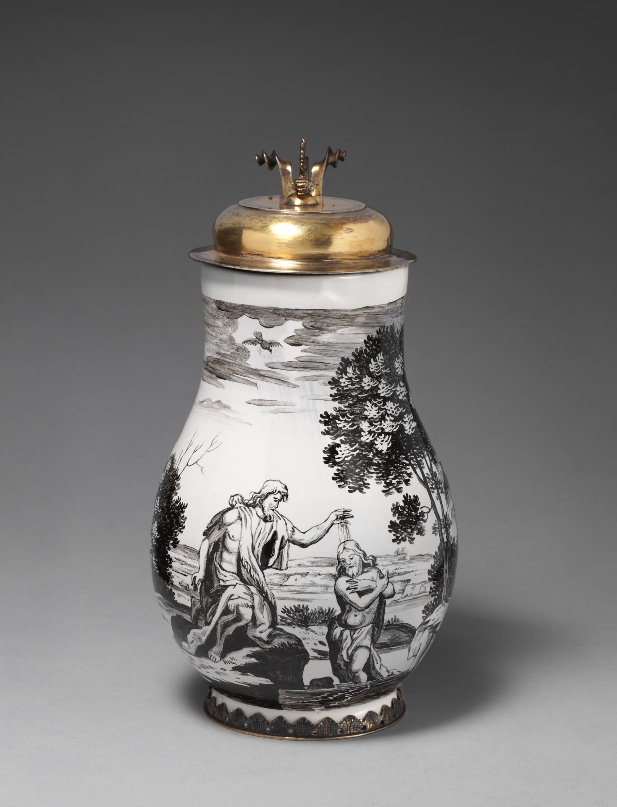 Jug with baptism of Christ