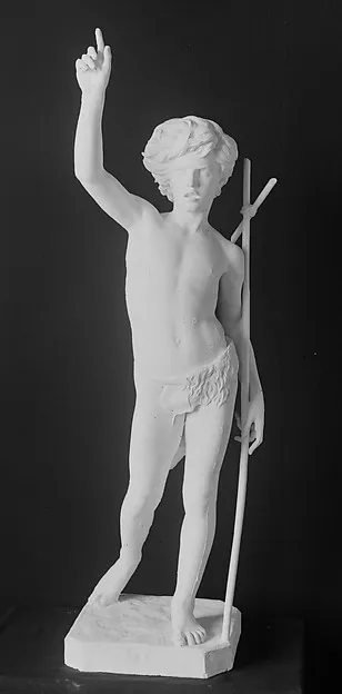 Saint John the Baptist as a child by Paul Dubois depicting Matthew 3