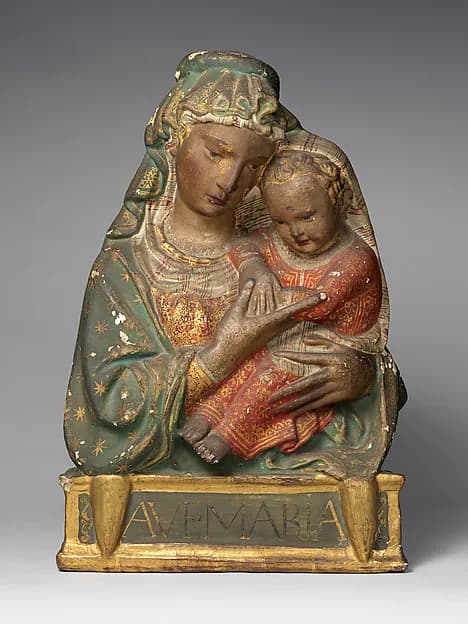 Madonna and Child by Lorenzo Ghiberti depicting Luke 2