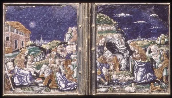 Adoration of the Shepherds and Adoration of the Magi by Anonymous depicting Luke 2