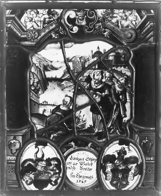 The Finding of Moses by Pharaoh's Daughter (one of a pair) by St. Gallen depicting Exodus 2