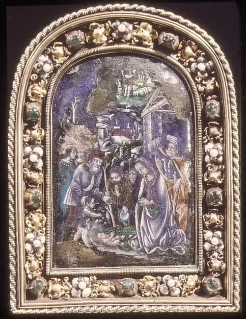 Adoration of the Shepherds by Anonymous depicting Luke 2