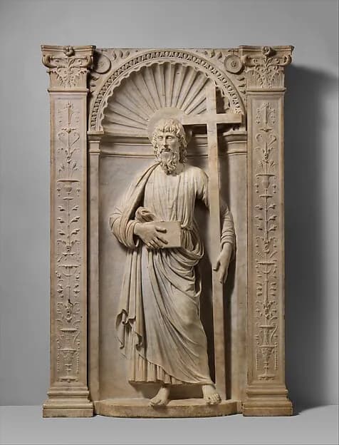Saint Andrew by Andrea Bregno depicting Matthew 4
