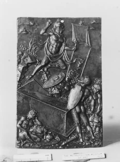 Resurrection of Christ by Moderno (Galeazzo Mondella) depicting Matthew 28