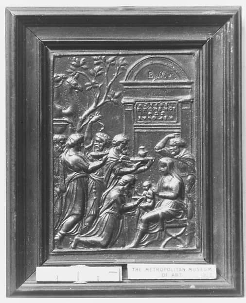 Adoration of the Magi by Valerio Belli (Il Vicentino) depicting Matthew 2