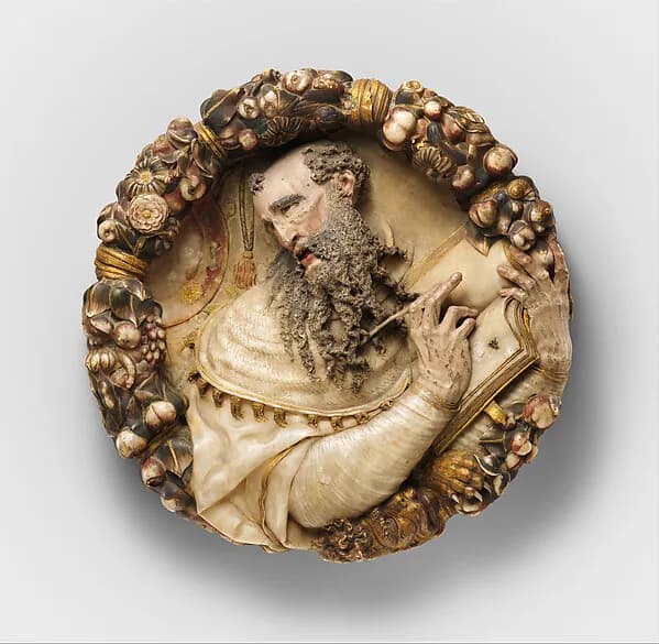 Saint Jerome (one of a pair) by Anonymous depicting Romans 8