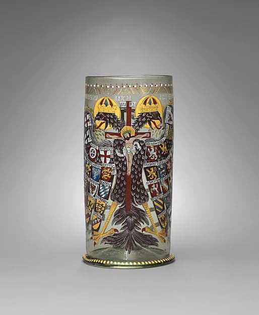 Beaker (Reichsadler Humpen) by Anonymous depicting Matthew 27