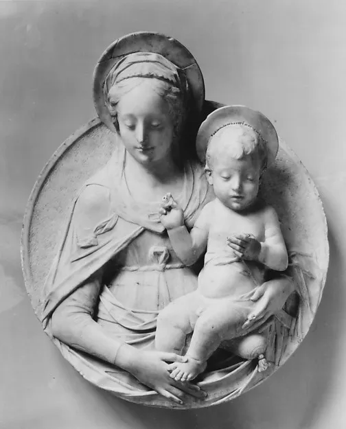 Virgin and Child by Mino da Fiesole (Mino di Giovanni) depicting Luke 2