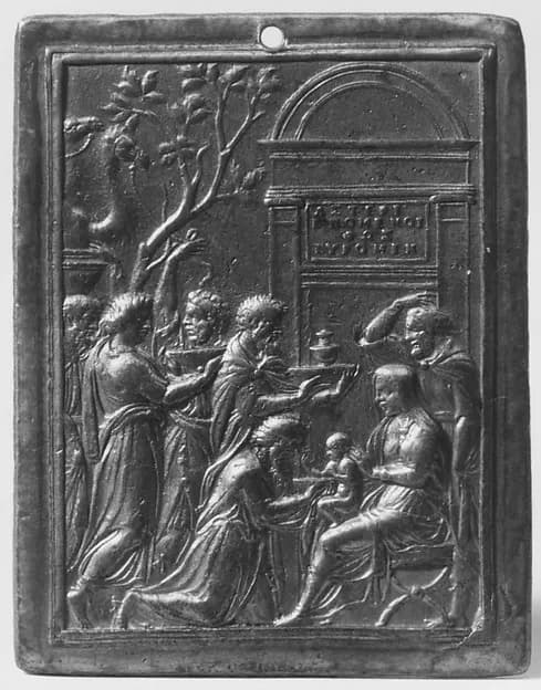 The Adoration of the Magi by Valerio Belli (Il Vicentino) depicting Matthew 2