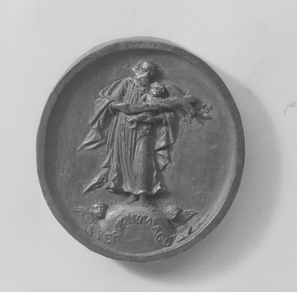 Saint Joseph with Christ Child and Cross by Anonymous depicting Luke 2