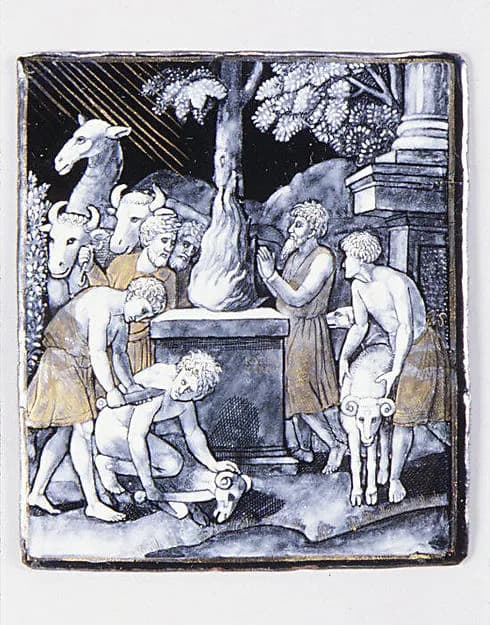 The Sacrifice of Noah by Master K.I.P. depicting Genesis 7