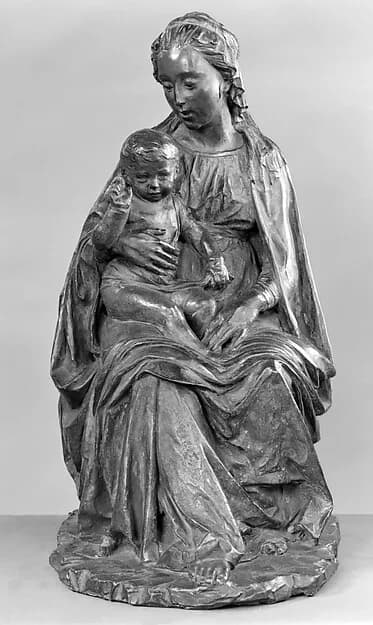 Renaissance-style statuette of Virgin and Child by Anonymous depicting Luke 2
