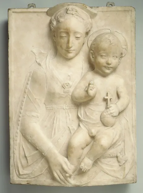 Virgin and Child by Mino da Fiesole (Mino di Giovanni) depicting Luke 2