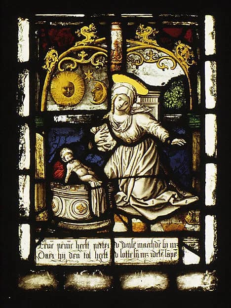 The Nativity (one of a set of 12 scenes from The Life of Christ) by Anonymous depicting Luke 2