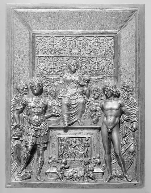 Madonna and Child enthroned with Saints by Anonymous depicting Luke 2