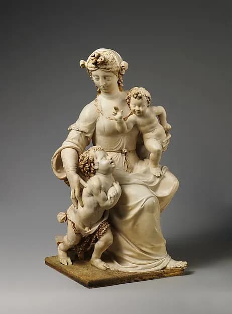 Virgin and Child with the Young Saint John the Baptist by Anonymous depicting Matthew 3