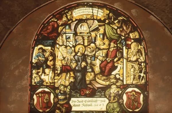Christ Before Annas by Franz Fallenter depicting Matthew 27