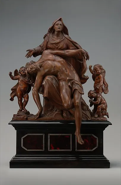 Pietà with Sorrowing Angels by Mattheus van Beveren depicting Mark 15