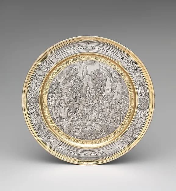 Abraham Refreshed by Melchisedek by P.M. depicting Genesis 14