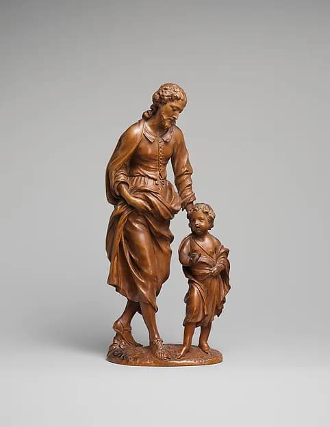 Saint Joseph and the Christ Child by Nicolaas van der Veken depicting Luke 2