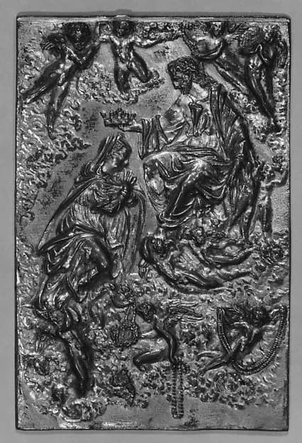 Coronation of the Virgin by Anonymous depicting Luke 1