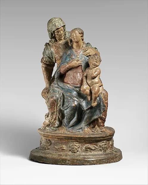 The Virgin and Child with Saint Anne by Anonymous depicting Luke 1