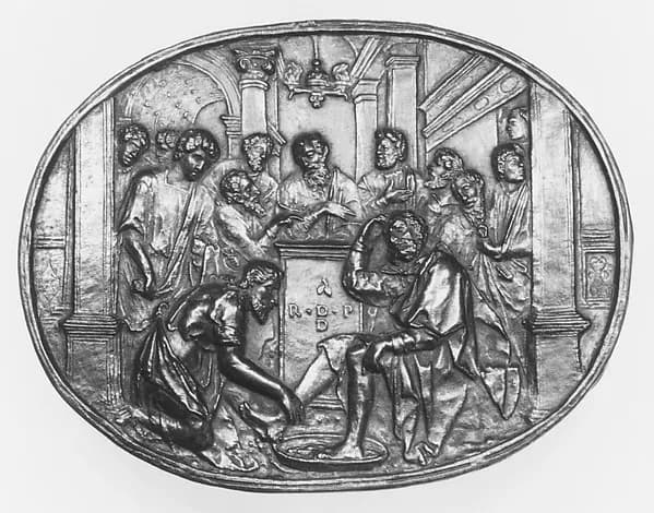 Christ washing the feet of his disciples by Anonymous depicting John 13