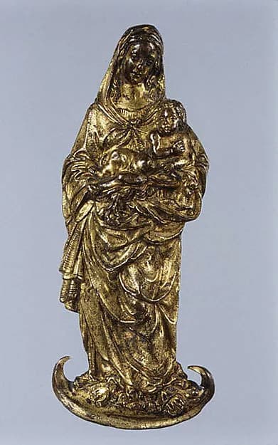 Virgin and Child on a crescent moon by Anonymous depicting Luke 2
