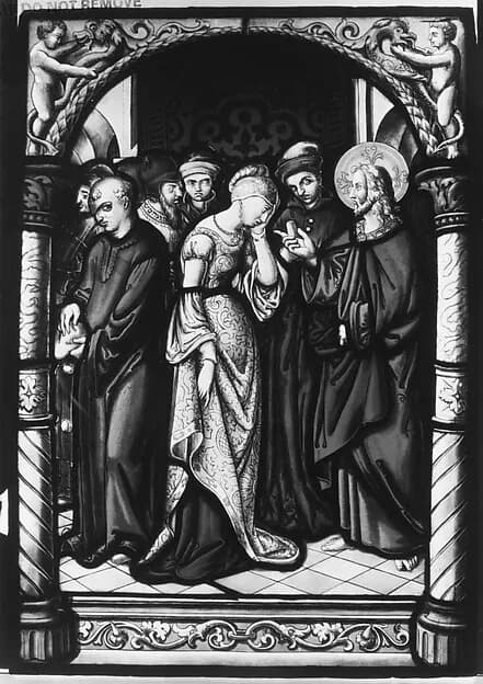 Christ and the Woman Taken in Adultery by Anonymous depicting John 1