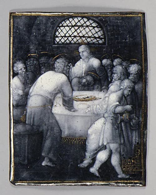 The Last Supper (one of seven) by Jean II Pénicaud depicting Matthew 26