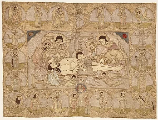 Epitaphios (Plashchanitsa) by Anonymous depicting Mark 15