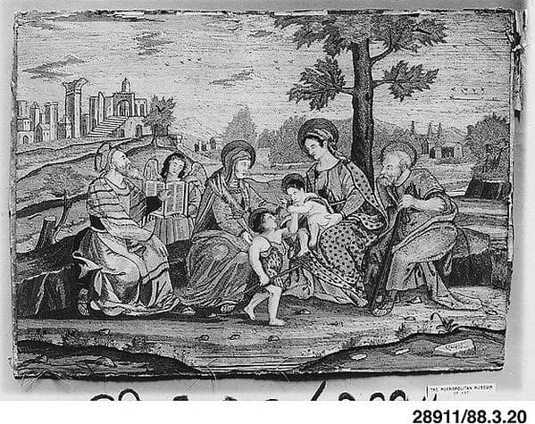 The Holy Family by Leonardus Quesi depicting Luke 2