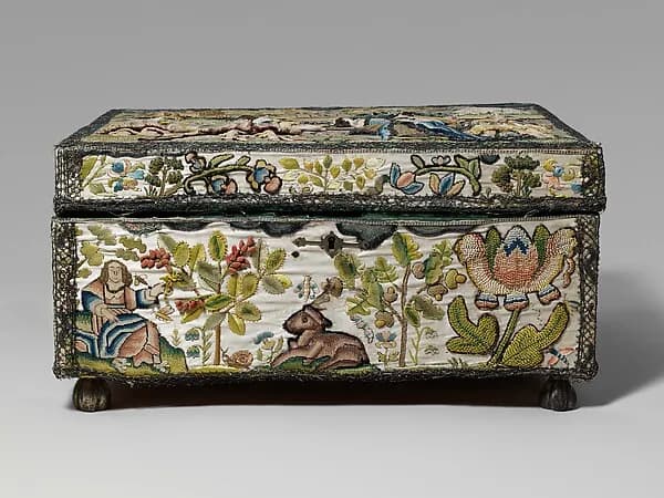 Casket with scenes from the Story of Solomon and the Queen of Sheba by Anonymous depicting 1 Kings 10