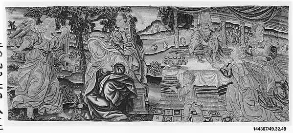 The Annunciation (one of a set of four) by Anonymous depicting Luke 1